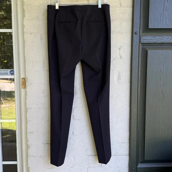 Lafayette 148 NY Black Lightweight Stretch Wool Classic Trousers Size 4 - Picture 7 of 12